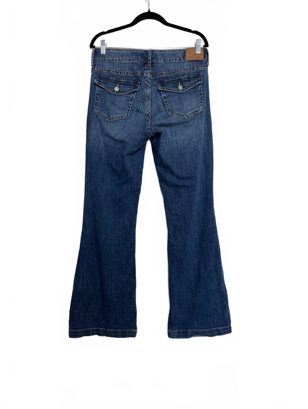 Aéropostale Women's Low Rise Flare Jeans Size 10 Medium Blue Denim
